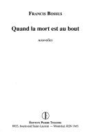 Quand la mort est au bout