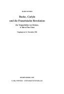 Burke, Carlyle und die Französische Revolution