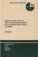 Fertilizer use on smallholder farms in Eastern Province, Zambia