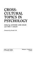 Cross-cultural topics in psychology