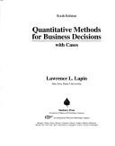 Quantitative methods for business decisions