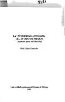 La Universidad Autónoma del Estado de México (apuntes para su historia)
