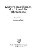 Kleinere Erzählformen des 15. und 16. Jahrhunderts
