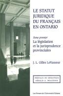 Le statut juridique du français en Ontario