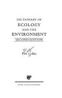 Dictionary of ecology and the environment