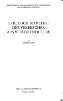 Friedrich Schiller, Der Verbrecher aus verlorener Ehre