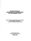 The Integration of environmental considerations into government policy
