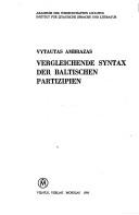 Sravnitelʹnyĭ sintaksis prichastiĭ baltiĭskikh i͡a︡zykov