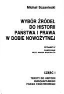 Wybór źródeł do historii państwa i prawa w dobie nowożytnej