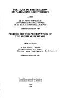 Politique de préservation du patrimoine archivistique
