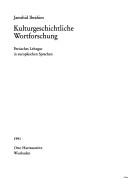 Kulturgeschichtliche Wortforschung