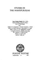 Studies in the Mahāpurāṇas