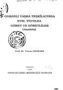 Osmanlı taşra teşkilatında XVIII. yüzyılda görev ve görevliler (Anadolu)