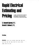Rapid electrical estimating and pricing
