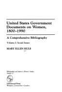 United States government documents on women, 1800-1990