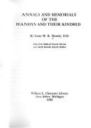 Annals and memorials of the Handys and their kindred