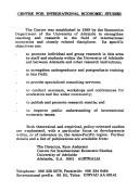 Agricultural development and trade of Pacific Rim countries