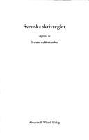 Svenska skrivregler