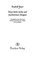 Man liebt nicht auf nüchternen Magen