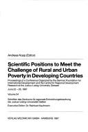 Scientific positions to meet the challenge of rural and urban poverty in developing countries