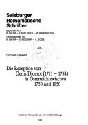 Die Rezeption von Denis Diderot (1713-1784) in Österreich zwischen 1750 und 1850