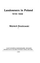 Landowners in Poland, 1918-1939