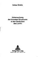 Untersuchung der formalen Strukturen in den Gedichten des Luh Ki