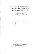 Das Lehnsverzeichnis Graf Heinrichs I. von Regenstein 1212/1227