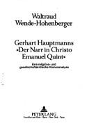 Gerhart Hauptmanns "Der Narr in Christo Emanuel Quint"