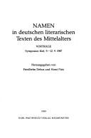 Namen in deutschen literarischen Texten des Mittelalters