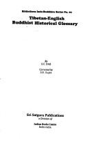 Tibetan-English Buddhist historical glossary