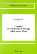 Analytical and biographical writings in percussion music
