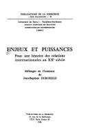 Enjeux et puissances