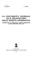 La contabilità generale ed il bilancio-tipo delle società cooperative
