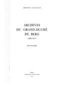 Archives du grand-duché de Berg (1806-1813)