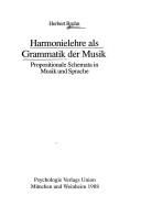 Harmonielehre als Grammatik der Musik