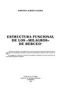 Estructura funcional de los "Milagros" de Berceo