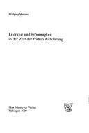 Literatur und Frömmigkeit in der Zeit der frühenAufklärung