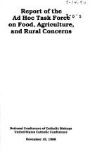 Report of the Ad Hoc Task Force on Food, Agriculture, and Rural Concerns