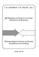 Plurilinguisme en Europe et au Canada