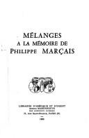 Mélanges à la mémoire de Philippe Marçais