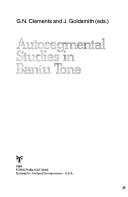 Autosegmental studies in Bantu tone