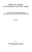 Philip of Leyden: A Fourteenth Century Jurist