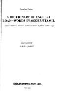 A dictionary of English loan-words in modern Tamil