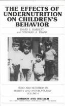 The effects of undernutrition on children's behavior