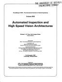 Automated inspection and high speed vision architectures