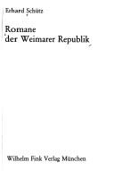 Romane der Weimarer Republik