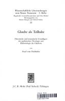 Glaube als Teilhabe