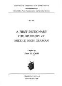 A first dictionary for students of Middle High German