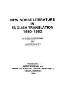 New Norse literature in English translation, 1880-1982